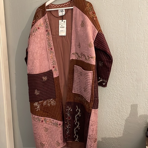 NWT Zara Embroidered Patchwork Kimono Limited Edition - Picture 6 of 11